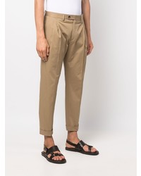 Pantalon chino marron clair Dell'oglio