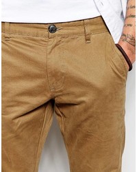 Pantalon chino marron clair Selected