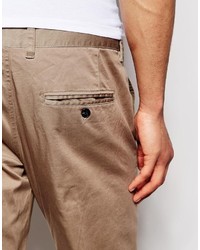 Pantalon chino marron clair Selected