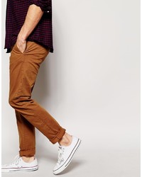 Pantalon chino marron clair Jack and Jones