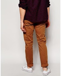 Pantalon chino marron clair Jack and Jones