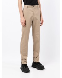 Pantalon chino marron clair Versace