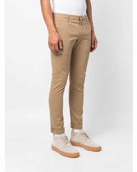 Pantalon chino marron clair Dondup