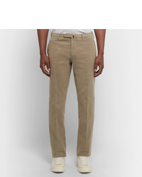 Pantalon chino marron clair Incotex