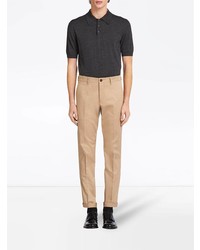 Pantalon chino marron clair Prada