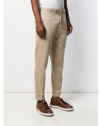 Pantalon chino marron clair Dell'oglio