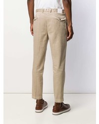 Pantalon chino marron clair Dell'oglio