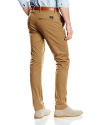 Pantalon chino marron clair Selected