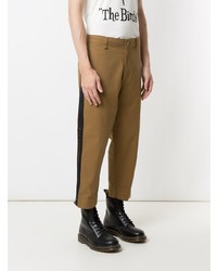 Pantalon chino marron clair À La Garçonne