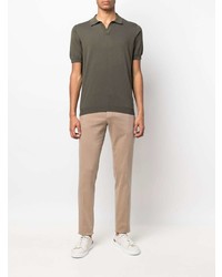 Pantalon chino marron clair Dell'oglio