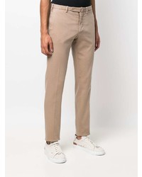 Pantalon chino marron clair Dell'oglio