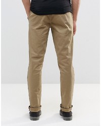 Pantalon chino marron clair Pull&Bear