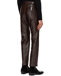 Pantalon chino marron foncé Courrèges