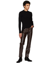 Pantalon chino marron foncé Courrèges