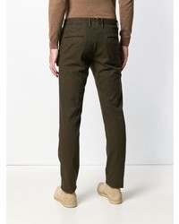 Pantalon chino marron foncé Incotex