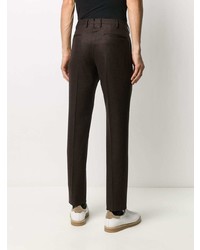 Pantalon chino marron foncé Incotex