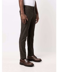 Pantalon chino marron foncé Incotex