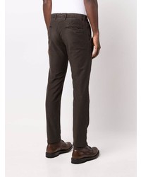 Pantalon chino marron foncé Incotex