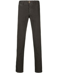 Pantalon chino marron foncé Incotex