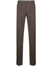 Pantalon chino marron foncé Incotex