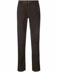 Pantalon chino marron foncé Incotex