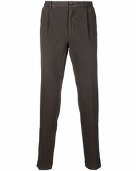 Pantalon chino marron foncé Incotex