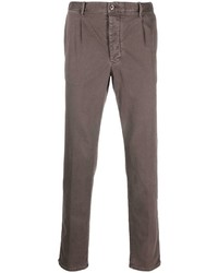 Pantalon chino marron foncé Incotex