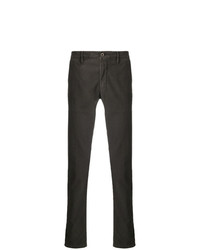 Pantalon chino marron foncé Incotex