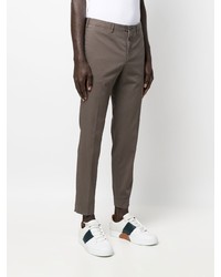 Pantalon chino marron foncé Incotex