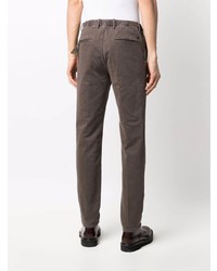 Pantalon chino marron foncé Incotex