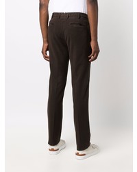 Pantalon chino marron foncé Incotex