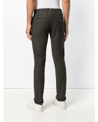 Pantalon chino marron foncé Incotex