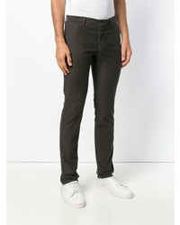 Pantalon chino marron foncé Incotex