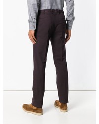 Pantalon chino marron foncé Incotex