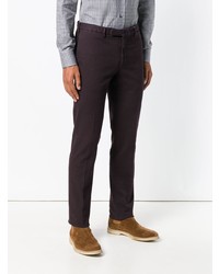 Pantalon chino marron foncé Incotex