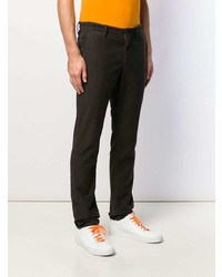 Pantalon chino marron foncé Incotex