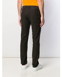 Pantalon chino marron foncé Incotex