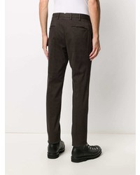 Pantalon chino marron foncé Incotex