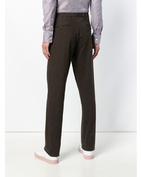 Pantalon chino marron foncé Z Zegna