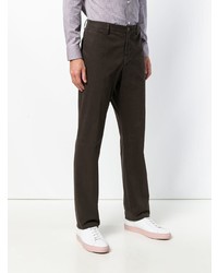 Pantalon chino marron foncé Z Zegna