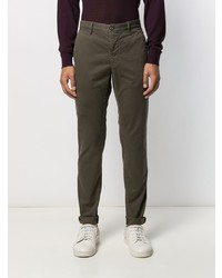 Pantalon chino marron foncé Incotex