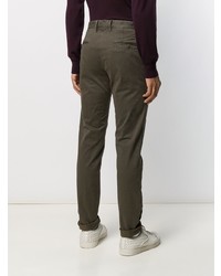 Pantalon chino marron foncé Incotex