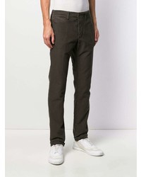 Pantalon chino marron foncé Incotex