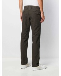 Pantalon chino marron foncé Incotex