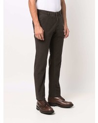 Pantalon chino marron foncé Incotex