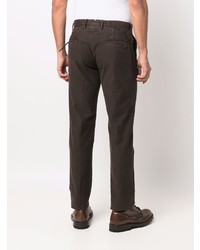 Pantalon chino marron foncé Incotex