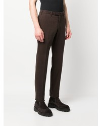 Pantalon chino marron foncé Incotex