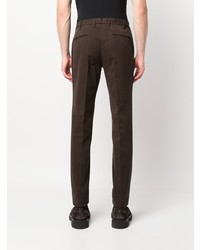 Pantalon chino marron foncé Incotex