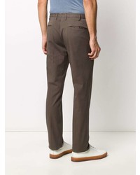 Pantalon chino marron foncé Incotex