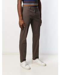 Pantalon chino marron foncé Brunello Cucinelli